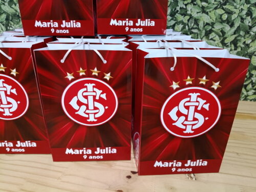 Internacional Sacola Personalizada T 24x17x8 Pronta Entrega