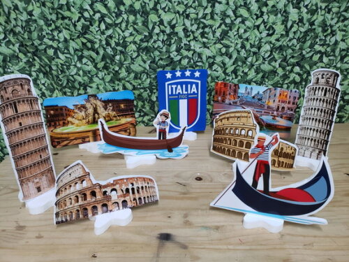 Itália Kit de Mesa Tipo Displays 9 Peças Pronta Entrega