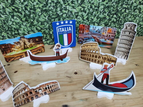 Itália Kit de Mesa Tipo Displays 9 Peças Pronta Entrega