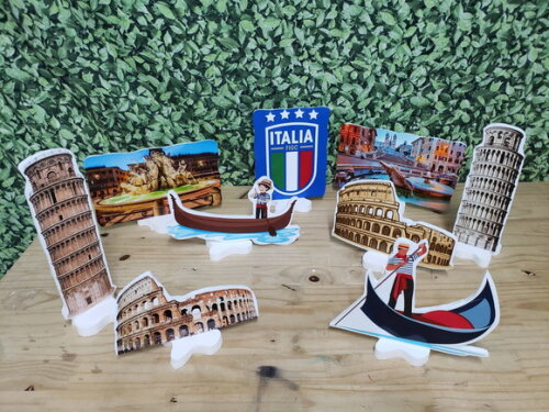 Itália Kit de Mesa Tipo Displays 9 Peças Pronta Entrega