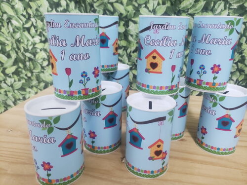 Jardim Encantado Cofrinhos Personalizados Pronta Entrega