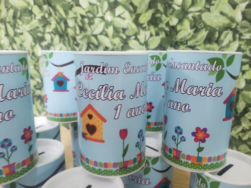 Jardim Encantado Cofrinhos Personalizados Pronta Entrega