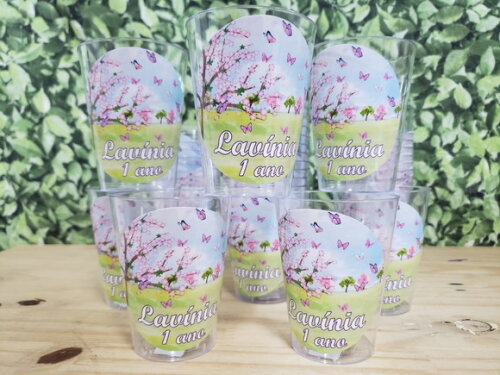 Jardim Encantado Copos Personalizados 300 ml Pronta Entrega