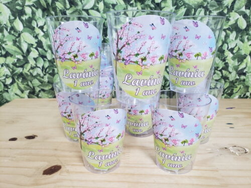 Jardim Encantado Copos Personalizados 300 ml Pronta Entrega