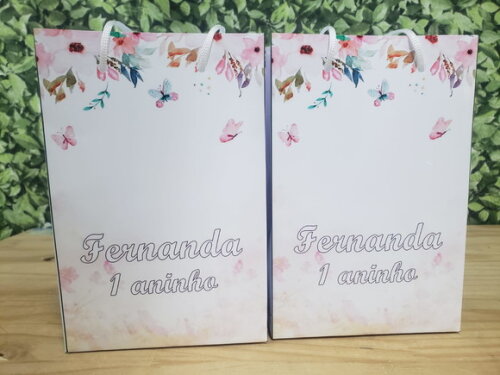 Jardim Encantado Sacola Personalizada Pronta Entrega
