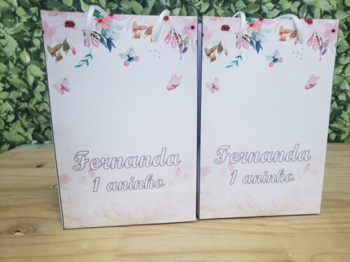 Jardim Encantado Sacola Personalizada Pronta Entrega