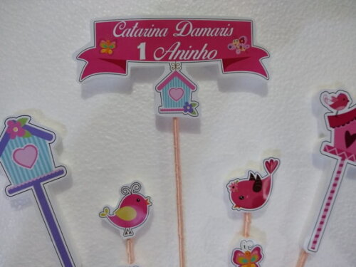 Jardim Encantado Topo de Bolo Personalizado