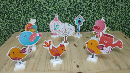 Jardim Passarinhos Kit de Mesa Displays 10 Peças