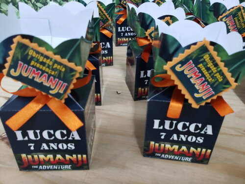 Jumanji Caixa Meia Bala Personalizada Pronta Entrega