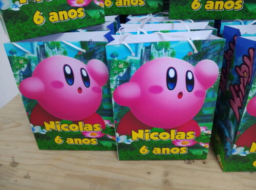Kirby Sacola Personalizada Pronta Entrega Tam G