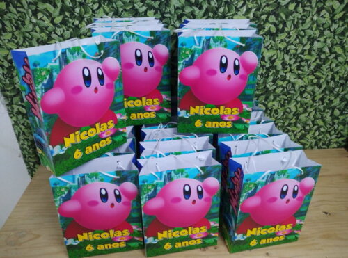 Kirby Sacola Personalizada Pronta Entrega Tam G