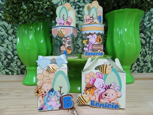Kit Lembrancinhas Luxo Personalizadas Pooh