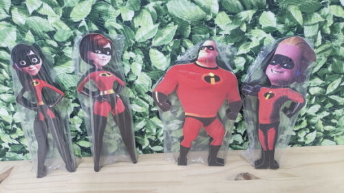 Kit Personagens Incríveis 4 Peças mdf