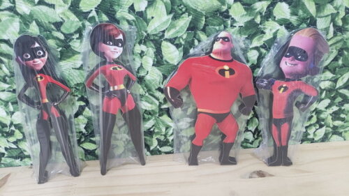 Kit Personagens Incríveis 4 Peças mdf