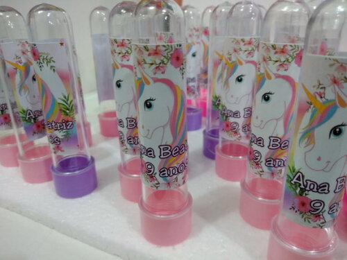 Kit Unicornio 90 Unid Latinhas Tubets Caixinhas Personaliz