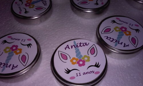Latinhas Unicornio 30 Unid Personalizadas