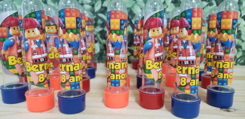 Lego Lembrancinhas Tubetes Personalizados Pronta Entrega