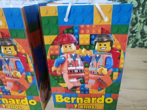 Lego Sacola Personalizada Tam 25x17x8 cm Pronta Entrega