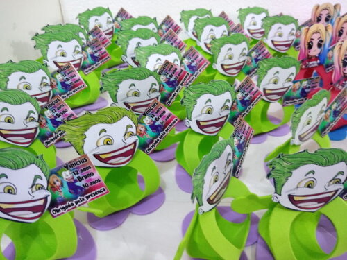 Lembrancinha Arlequina e Coringa Babys Personalizadas