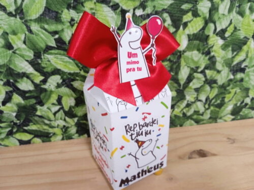 Lembrancinha Bentô Flork Caixa Milk Personalizada