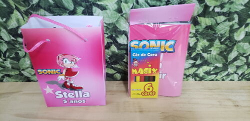 Lembrancinha Caderninho p/ Colorir + Sacolinha Personalizada