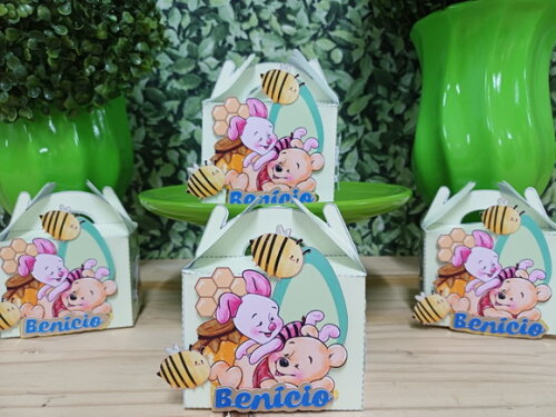 Lembrancinha Caixa Maleta Luxo Pooh Personalizada