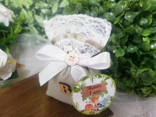 Lembrancinha Chá de Bebê Sachê Perfumado Safari