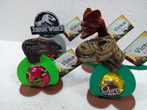 Lembrancinha Jurassic World Porta Bombom Personalizado