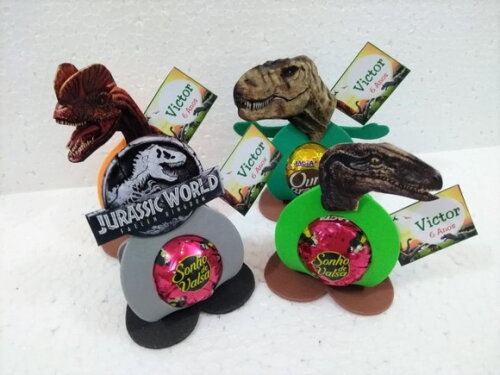 Lembrancinha Jurassic World Porta Bombom Personalizado