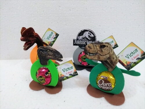 Lembrancinha Jurassic World Porta Bombom Personalizado
