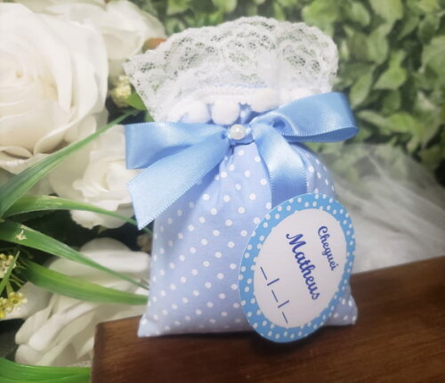 Lembrancinha Maternidade Sachê Perfumado Poá Azul