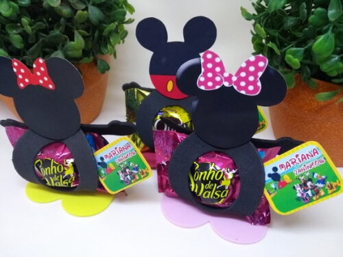 Lembrancinha Mickey e Minie Porta Bombom