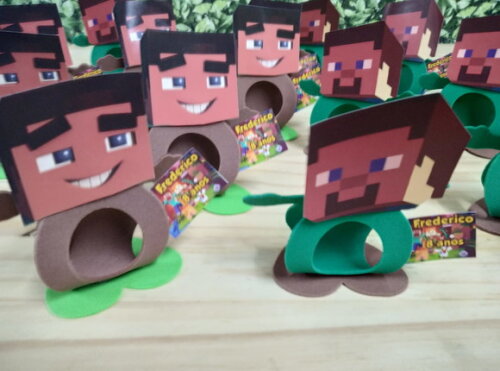Lembrancinha Minecraft Porta Bombom