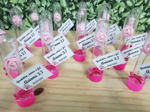 Lembrancinha Mini Rosinhas Tubets Personalizados