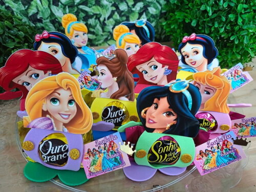 Lembrancinha Princesas Porta Bombons
