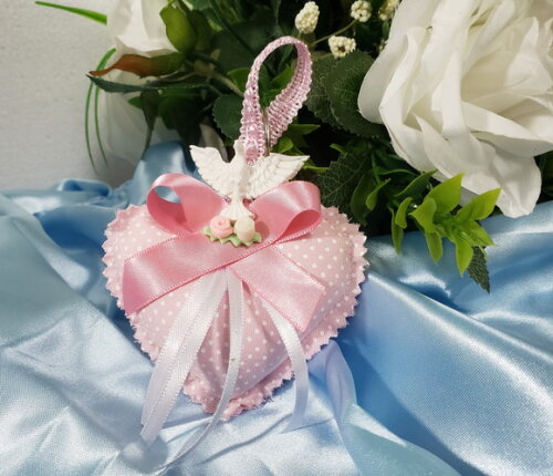 Lembrancinha Sachê Perfumado Coração Rosa