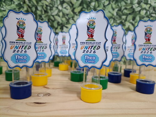 Lembrancinhas Tubetes Copa do Mundo 2026 Prsonalizado