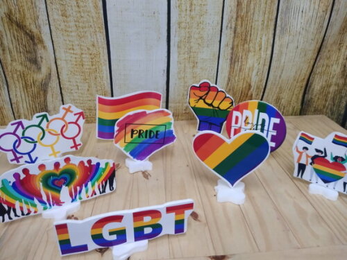 Lgbt Kit de Mesa 9 Peças Tipo Displays