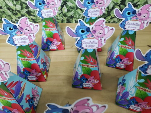 Lilo e Stitch Caixa Pirâmide Personalizada Pronta Entrega
