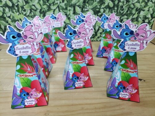 Lilo e Stitch Caixa Pirâmide Personalizada Pronta Entrega