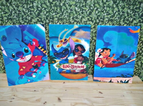 Lilo e Stitch Kit de Parede 3 Peças Pronta Entrega