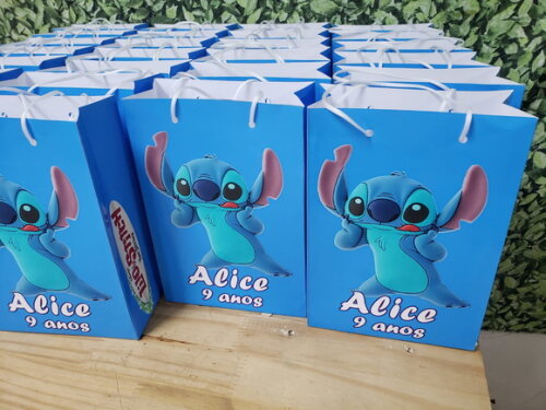 Lilo e Stitch Saccola Personalizada Pronta Entrega