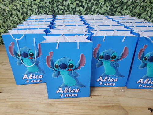 Lilo e Stitch Saccola Personalizada Pronta Entrega