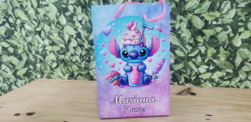 Lilo e Stitch Sacola Personalizada Pronta Entrega Tam Médio