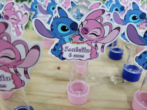 Lilo e Stitch Tubetes com Apliques Personalizados
