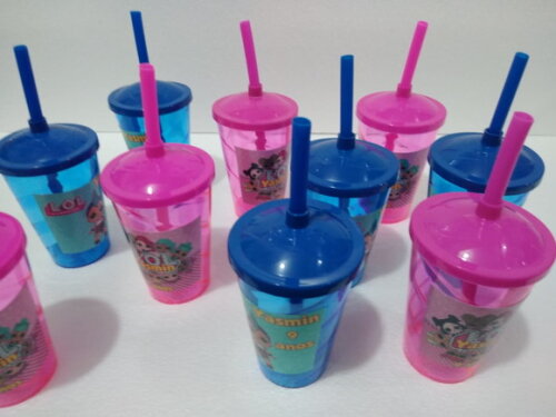 Lol Surprise Copos Canudos Personalizados 10 Unidades P Entr