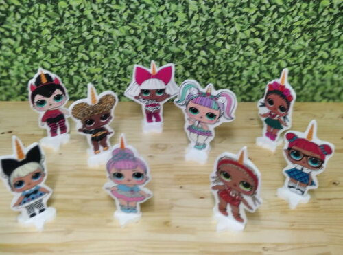 Lol Unicórnio Kit de Mesa Displays 9 Peças 8 Peças