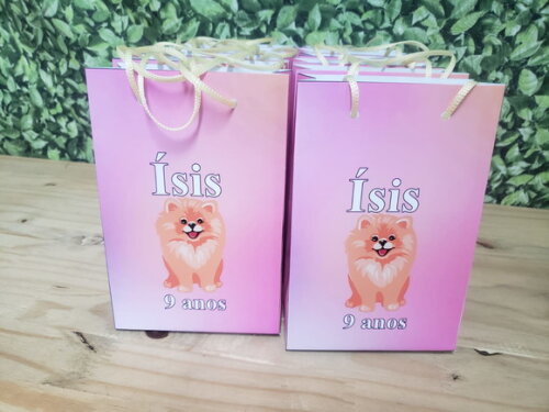 Lulu da Pomerania Sacola Personalizada Pronta Entrega