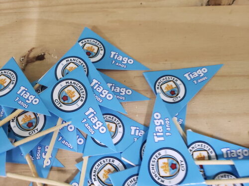 Manchester City Bandeirinha Personalizada 50 Unid