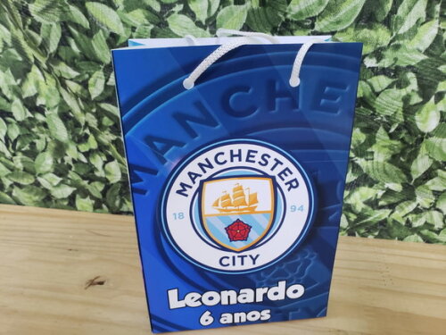 Manchester City Sacola Personalizada Tam 25x14x8 cm